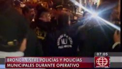 Agentes municipales y policías se pelearon en Gamarra