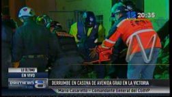 Derrumbe de casona en la avenida Grau dejó dos heridos