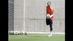 Diego López entrenó en solitario en el Real Madrid