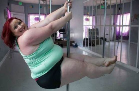 Lulu, la bailarina de pole dance más pesada del mundo