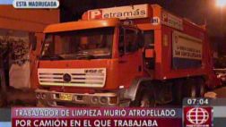 Trabajador de limpieza fue atropellado por vehículo recolector