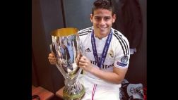 James celebró en Twitter su primer título con el Real Madrid