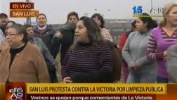 Vecinos de San Luis piden a La Victoria que limpie sus calles