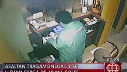 Delincuentes robaron 40 mil soles en un tragamonedas