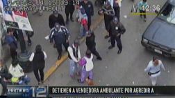 Ambulante de Gamarra atacó con un cuchillo a policía municipal