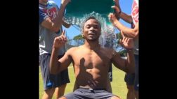 Camilo Zúñiga aceptó el reto de Neymar y se bañó con agua fría