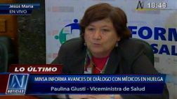 Huelga médica: el Minsa ofrece nombramientos y bonos