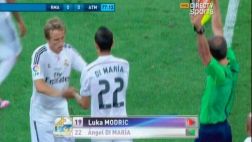 Di María ingresó a los 77' y fue ovacionado por el Bernabéu