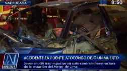 Tres accidentes de madrugada dejaron dos muertos y un herido