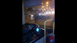 Automóvil particular bloquea vía del Metropolitano