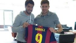 Luis Suárez se reencontró con Steven Gerrard en Liverpool