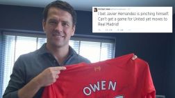 Owen ironizó sobre la llegada del 'Chicharito' al Real Madrid
