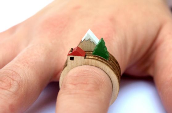 Crea hermosos paisajes con estos anillos de madera