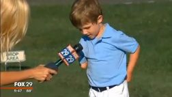 Tommy Morrissey, a sus 3 años juega golf con un solo brazo