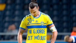 Zlatan marcó de taco e hizo historia con la selección de Suecia