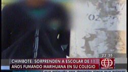 Escolar fue sorprendido fumando marihuana en su colegio