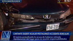 Cantante Dilbert Aguilar choca su auto en el Centro de Lima