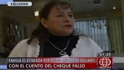 Estafan a familia con cheque falso por medio millón de dólares