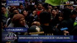 Simpatizantes de Villarán y Castañeda se enfrentan en Gamarra