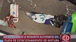 Roban radio y parlante de auto en estacionamiento de Mistura