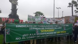 Vecinos y trabajadores de Serpar protestan en el Cercado