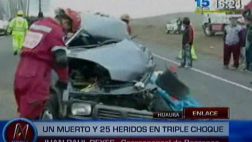 Huaura: triple choque dejó un muerto en la Panamericana Norte