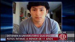 Universitario enviaba fotos sexuales a escolar de 11 años
