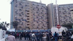 Marcha de transportistas del Callao llegó al MTC para reunión
