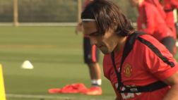 Di María y Falcao: entrenaron las joyas del Manchester United