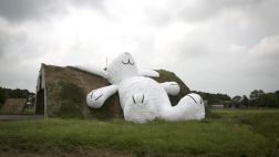 Escultura llamativa: Construyen un conejo gigante en Taiwán