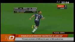 Corinthians con Paolo Guerrero superó 1-0 al Atlético Mineiro