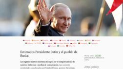 Crean página web para que Occidente se "disculpe" con Putin