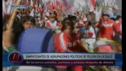 Junín: seguidores de agrupaciones políticas pelean en la calle