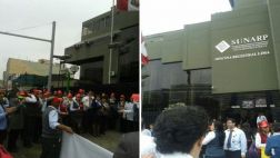 Trabajadores de la Sunarp realizaron plantón en Jesús María