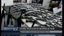 Sucamec confiscó 504 armas en Cusco, Trujillo y Piura