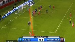 Juan Román Riquelme anotó este golazo de tiro libre a Racing
