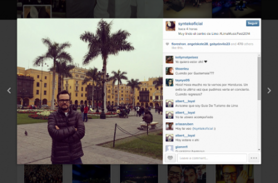 Aleks Syntek se paseó por el Centro de Lima