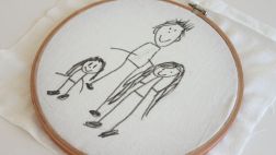 DIY: Crea retratos familiares con los dibujos de tus hijos