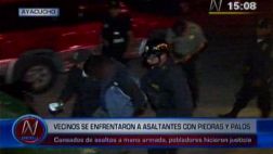 Ayacucho: vecinos apedrearon a asaltantes de centro comercial