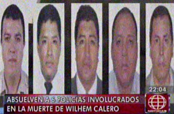 Caso Wilhem Calero: absuelven a policías acusados de asesinato