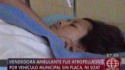 Vendedora ambulante fue arrollada por camión municipal de SJM