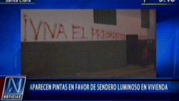 Pintas alusivas a Sendero Luminoso aparecieron en casa de Ate