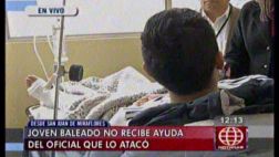 San Juan de Miraflores: policía disparó a joven en el pie