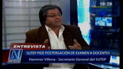 Sutep pidió al Minedu que postergue examen de profesores
