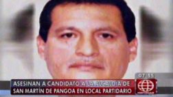 Asesinan a candidato a la alcaldía de San Martín de Pangoa