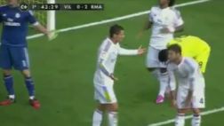 La bronca entre Cristiano Ronaldo y Sergio Ramos en un córner