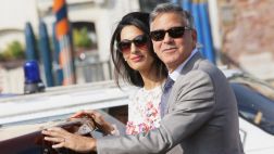 George Clooney y Amal Alamuddin en el día después de su boda
