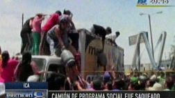Camión lleno de donaciones fue saqueado por pobladores de Ica