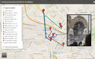 Mapa: desvíos por la procesión del Señor de los Milagros