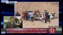 Auto en que iba hija de Burgos tenía abolladura, según peritaje